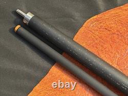 TNT Black Wood Pool Cue with Carbon Fiber Shaft. JPs and 9 Stackable Extension
