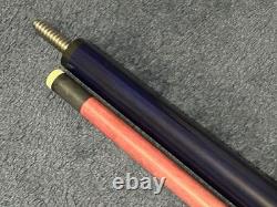 TNT Dark Blue Stained Break Jump Pool Cue With Purpleheart Shaft