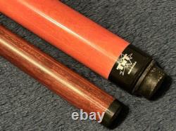 TNT Pink Stained Break Jump Pool Cue With Purpleheart Shaft
