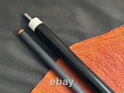 TNT Pool Cue With Carbon Fiber Shaft. White & Black Leather Wrap