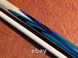 Tad Lofstrom Custom Pool Cue With Maple Shaft. 4 Point Butterfly