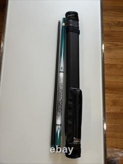 Taizhou Custom Pool Cue Turquoise/White Inlay, Excellent Condition
