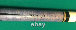 Teton Mountain Lakes and Peaks Custom Pool Cue Six Points Nice Hard Woods