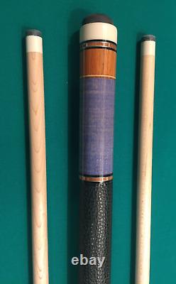 Teton Mountain Lakes and Peaks Custom Pool Cue Six Points Nice Hard Woods