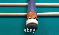 Teton Mountain Lakes and Peaks Custom Pool Cue Six Points Nice Hard Woods