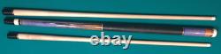 Teton Mountain Lakes and Peaks Custom Pool Cue Six Points Nice Hard Woods