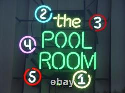 The Pool Room Billiards Neon Light Sign 24x20 Beer Bar Decor Lamp Glass Artworks