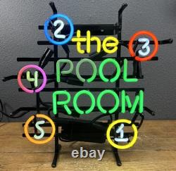 The Pool Room Billiards Neon Light Sign 24x20 Beer Bar Decor Lamp Glass Artworks