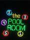 The Pool Room Billiards Snooker Sports Game 24x20 Neon Light Sign Lamp Club