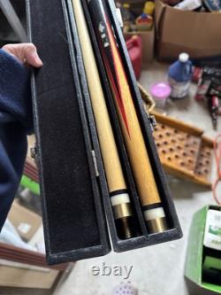 VINTAGE Golden Shark Custom Crafted Pool Cue by Bob & Chet With Hard Case 21oz