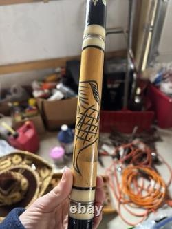 VINTAGE Golden Shark Custom Crafted Pool Cue by Bob & Chet With Hard Case 21oz