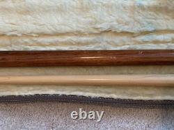 VINTAGE Golden Shark Custom Crafted Pool Cue with Case Rare