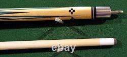 VINTAGE New Mosconi 6Pt Pool Cue Helmstetter/Adam Custom Leather Wrap FREE CASE