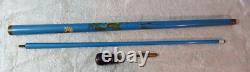 VTG Wooden Cane Concealed Pool Cue Brass Knob Dragon Body Carved Billiards