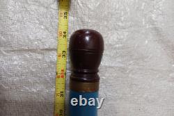 VTG Wooden Cane Concealed Pool Cue Brass Knob Dragon Body Carved Billiards