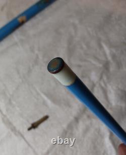 VTG Wooden Cane Concealed Pool Cue Brass Knob Dragon Body Carved Billiards