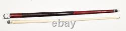 Viking 2pc Pool Cue Billiards custom new Black cherry Finish new warranty