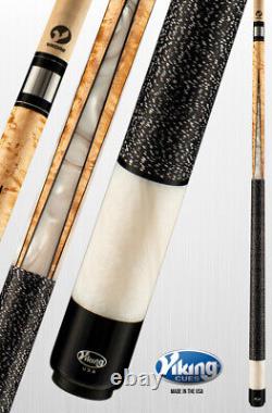 Viking 4009 Pool Cue Tiger 12.50 MM Tip Vikore Shaft New Free Shipping Free Case