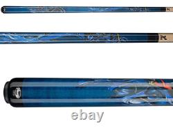 Viking Blue Dragon Pool Cue 13.00 MM Vikore Shaft New Ships Free N Free Case