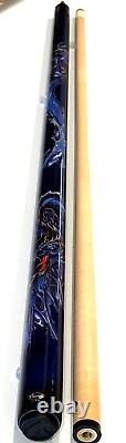 Viking Blue Dragon Pool Cue 13.00 MM Vikore Shaft New Ships Free N Free Case