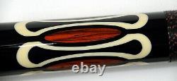 Viking Dominator Pool cue billiards, ebony/Vermillion/ Ivory Inlays Custom stick