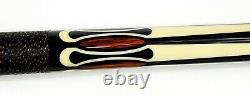 Viking Dominator Pool cue billiards, ebony/Vermillion/ Ivory Inlays Custom stick