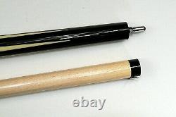 Viking Dominator Pool cue billiards, ebony/Vermillion/ Ivory Inlays Custom stick