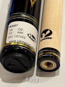 Viking Ltd Pool Cue #a545 Tiger 13 MM Tip Vikore Shaft New Ships Free Free Case