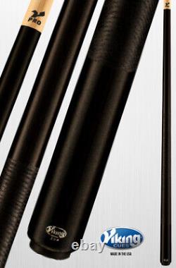 Viking USA pool Cue BLACK Stain Irish Linen Wrap Billiards Custom new 12.75 MM