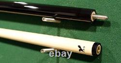 Viking USA pool Cue BLACK Stain Irish Linen Wrap Billiards Custom new 12.75 MM