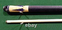 Viking pool cue, Vikore 13 mm Shaft Billiards Custom purple Pearl Arrowhead