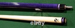 Viking pool cue, Vikore 13 mm Shaft Billiards Custom purple Pearl Arrowhead