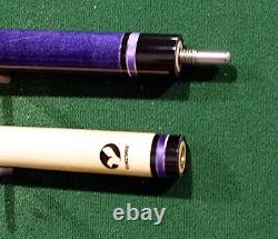Viking pool cue, Vikore 13 mm Shaft Billiards Custom purple Pearl Arrowhead
