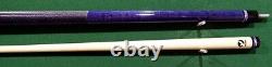 Viking pool cue, Vikore 13 mm Shaft Billiards Custom purple Pearl Arrowhead