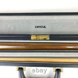 Vintage 2 Pc Crystal Leisure Wizard Pool Cue & Hard Case 58 19oz CUSTOM