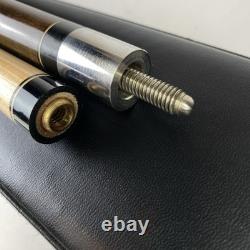 Vintage 2 Pc Crystal Leisure Wizard Pool Cue & Hard Case 58 19oz CUSTOM