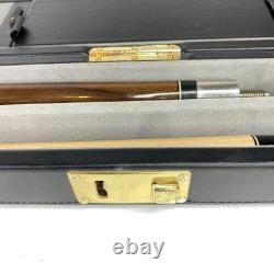 Vintage 2 Pc Crystal Leisure Wizard Pool Cue & Hard Case 58 19oz CUSTOM