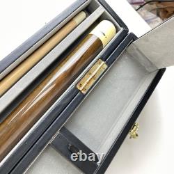 Vintage 2 Pc Crystal Leisure Wizard Pool Cue & Hard Case 58 19oz CUSTOM
