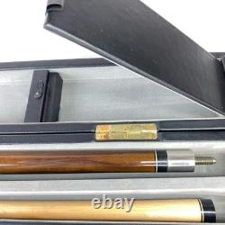 Vintage 2 Pc Crystal Leisure Wizard Pool Cue & Hard Case 58 19oz CUSTOM