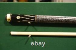 Vintage 4 Ebony Point Pool Cue Adam Inlaid billiards, custom new old stock