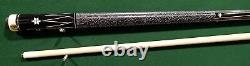 Vintage 4 Ebony Point Pool Cue Adam Inlaid billiards, custom new old stock