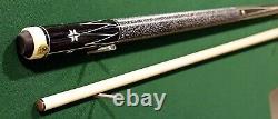 Vintage 4 Ebony Point Pool Cue Adam Inlaid billiards, custom new old stock