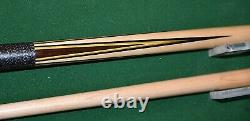 Vintage Adam 2 pc Pool Cue Billiards, custom 4pt cuestick New Hand Inlaid Stick