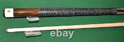 Vintage Adam 2 pc Pool Cue Billiards, custom 4pt cuestick New Hand Inlaid Stick