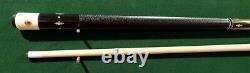 Vintage Adam Gus Szamboti 2pc Pool Cue HOF Replica leather Billiard Custom Stick