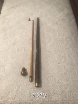 Vintage Custom Carved Wood Billiard 4 Piece Cue Pool Stick 59