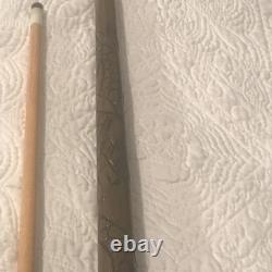 Vintage Custom Carved Wood Billiard 4 Piece Cue Pool Stick 59