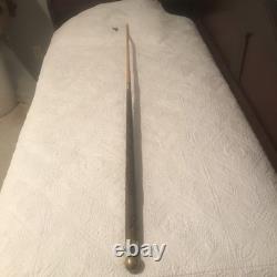 Vintage Custom Carved Wood Billiard 4 Piece Cue Pool Stick 59