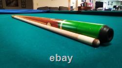 Vintage Custom Sneaky Pete Billiards Pool Cue 4 Cocobolo Points & MOP Diamonds