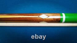 Vintage Custom Sneaky Pete Billiards Pool Cue 4 Cocobolo Points & MOP Diamonds